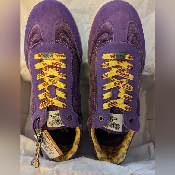 RARE Von Dutch LAKERS Purple Vintage VELVET Sneakers Lakeshow NBA HOLIDAY Gift - Picture 4 of 12